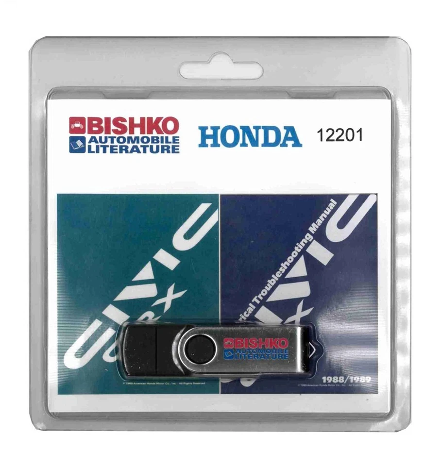 Honda Civic CRX 1988 manual de reparación de taller USB con ETM Foto 2 de 3