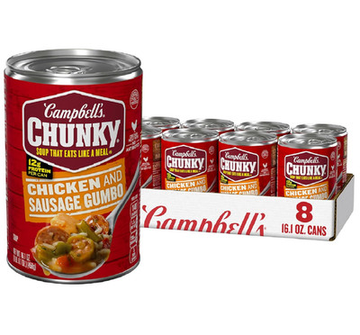 Campbell s Chunky Soup, Chicken and Sausage Gumbo, 16.1 oz Can (Case of 8)