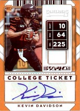 2020 Panini Contenders Draft Picks #301 Kevin Davidson RC Auto - NM-MT