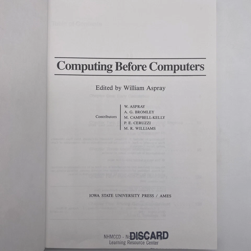 Computing Before Computers By William Aspray Hardcover - Image 4 of 4
