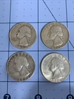 (4) Silver Washington Quarters-(2)-1952-(1)-1962-(1)1962D Nice Condition