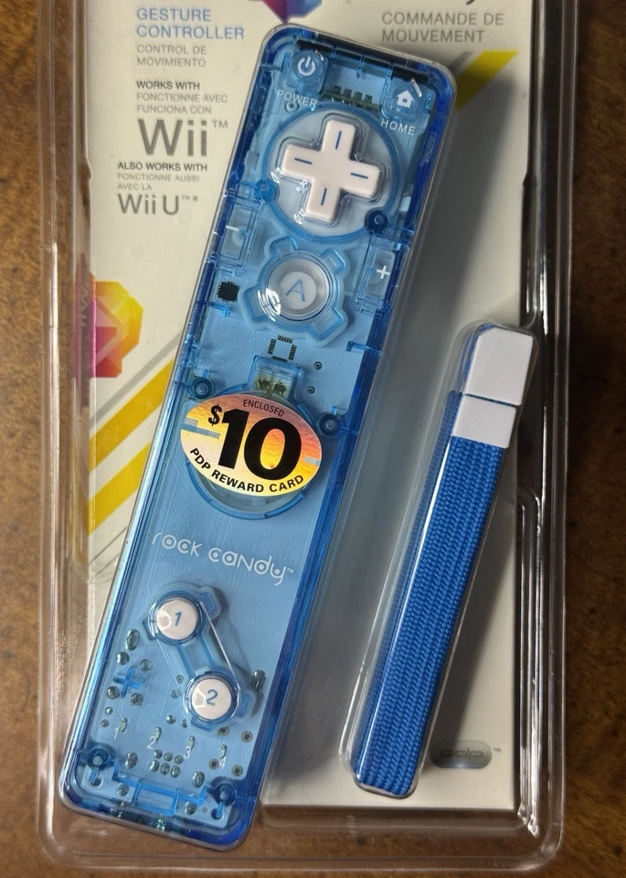 Rock Candy Controller For Wii Wii U Blueberry Boom Motion Wiimote New - Image 3 of 3