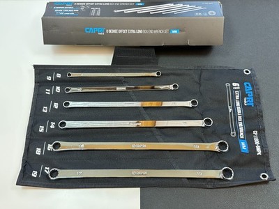 NEW Capri Tools XL 0 Degree Polished Double Box End Wrench Set, Metric 8mm-19mm