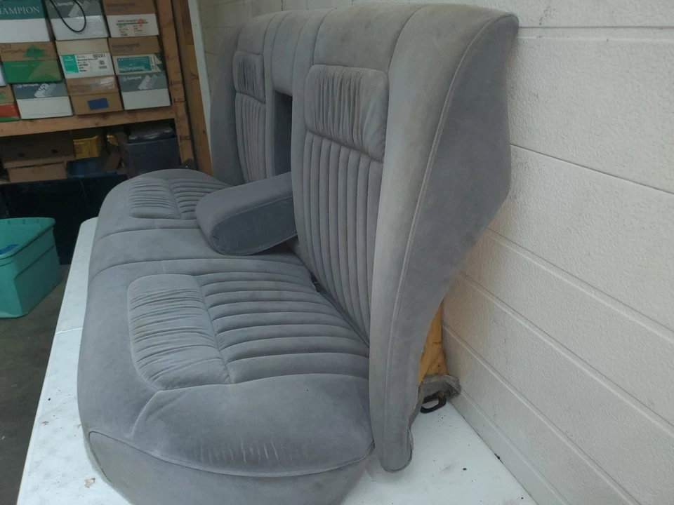 Asiento de banco trasero Ford Ltd Crown Victoria 1988 89 90 tela gris Foto 2 de 4