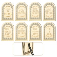 Wedding Aisle Signs - Set of 8 Rustic Wooden Wedding Decor, 1 Corinthians 13 ...