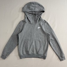 Nike Hoodie Sweatshirt Womens Gray Funnel Neck Fleece Gym Workout Size Small