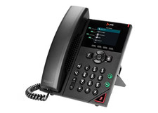 HP Poly VVX 250 4-Line IP Desk Phone with Power Supply 89B66AA ABA