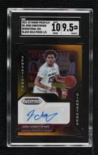 2021 Prizm Draft Picks Black Gold 1/5 Josh Christopher SGC 9.5 Mint+ Auto 14rh