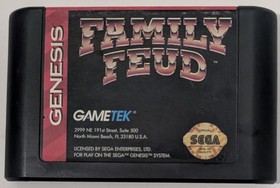 Family Feud Sega Genesis CIB Cleaned and Tested Working box damage