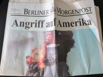Berliner Morgenpost   Sept 12, 2001   ''Angriff auf Amerika'' (Day After 9/11)