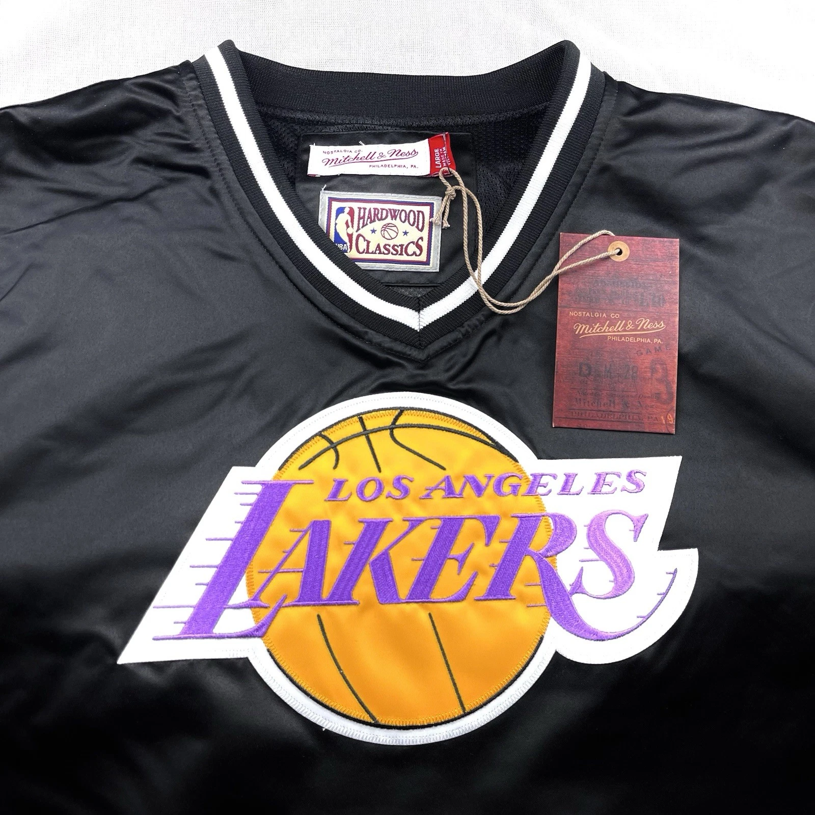 Mitchell & Ness Los Angeles Lakers Hardwood Classics Pullover Satin Jacket Large image 1