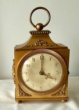 Magnifique horloge de table Lancel en bronze doré