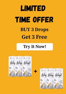 Organic 100% Pure K2 Shilajit Drops, Buy 3 30ml drops & get 3 free
