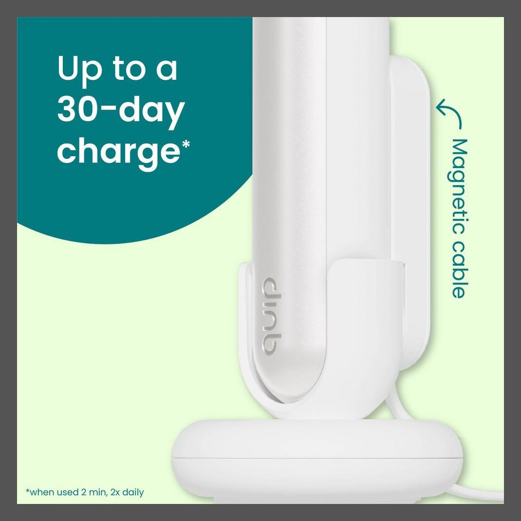 Колеблющаяся перезаряжаемая электрическая зубная щетка quip 360 Дорожный футляр -