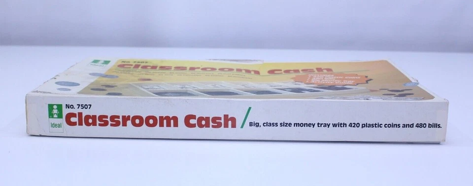 VTG Ideal 1987 Classroom Cash Educational Learning Game Toy Coins Paper Money - Image 3 of 4