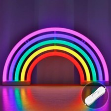 Rainbow Neon Light Usb Operated Rainbow Neon Signs For Wall Decor Neon Rainbow L