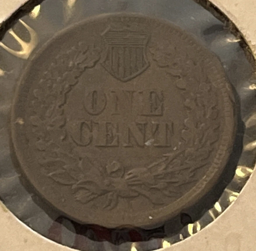 1864 1C ERROR DIE CRACK DEBRI INDIAN HEAD PENNY - Image 2 of 3