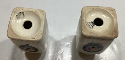 Vintage Large Ceramic Stovetop Salt & Pepper Shaker Set 1940's