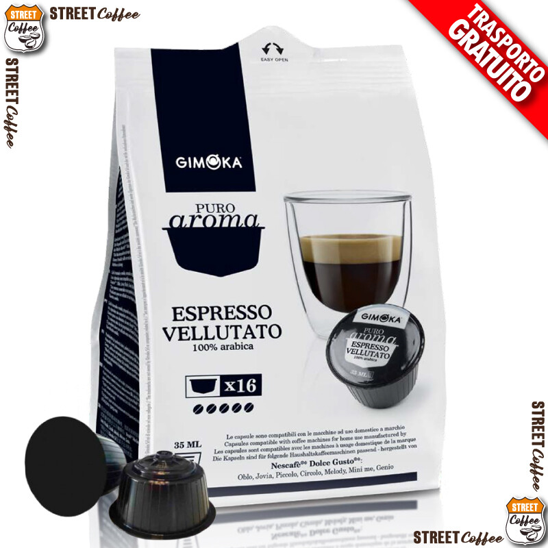 96 Cialde Capsule Caffe Gimoka Vellutato Nescafè Compatible Dolce Gusto no 100*
