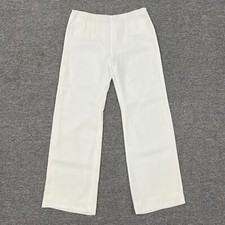 Valentino Dress Pants Womens 8 Cream Side Zip Trousers