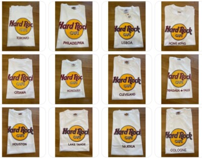Hard Rock Cafe Vtg Herren T-Shirt S M L XL XXL Sammlung USA Weiß NEU old stock  