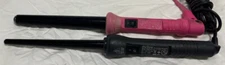HERSTYLER 2 PC PACK CURLING IRON 9-18MM/18-25MM (BLACK/PINK)GENTLY USED
