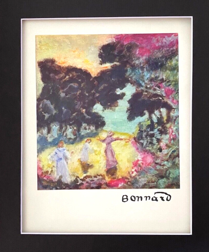 PIERRE BONNARD + IMPRESIÓN FIRMADA IMPRESIONANTE 1948 + ENMARAÑADO Y ENMARCADO + ¡CÓMPRALO AHORA!! Foto 2 de 3