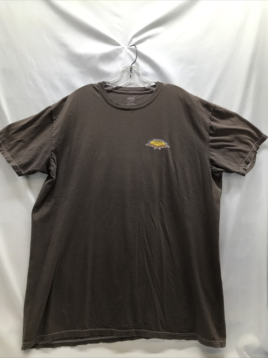 Jack's Jacks Surfboards Logo T-shirt Brown Men's 2XL Short Sleeve