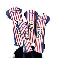 New Premium USA Stripe Golf Club Head Covers Driver Woods Hybrid UT Head Covers