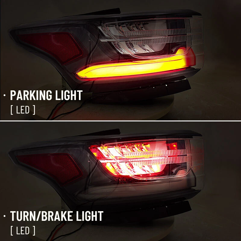 Outer LED Tail Light For 2018-2021 Chevy Traverse Black/Clear Brake Lamp Driver Foto 3 de 4