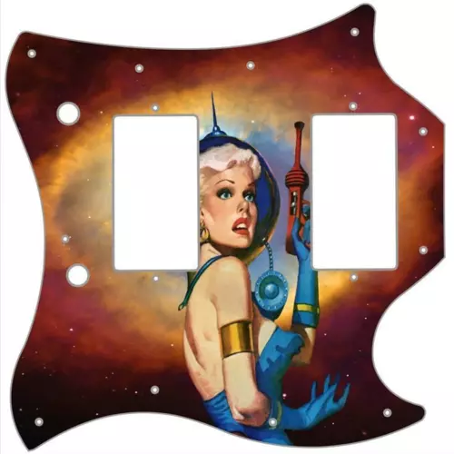 SG Standard Pickguard Custom Gibson Graphic Graphical Guitar Ray Gun Girl
