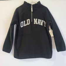 Old Navy Boys Black Long Sleeve Fleece Pullover Size 5T NEW