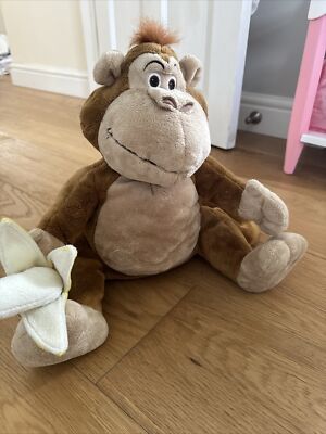 Brauner Affe Teddy weicher Plüsch mit Banane Busch Gardens Florida
