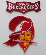 LOT OF (2) NFL TAMPA BAY BUCCANEERS PATCHES IRON-ON (E) ITEM # 20A