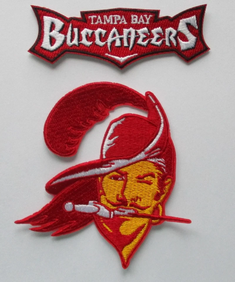 LOT OF (2) NFL TAMPA BAY BUCCANEERS PATCHES IRON-ON (E) ITEM # 20A