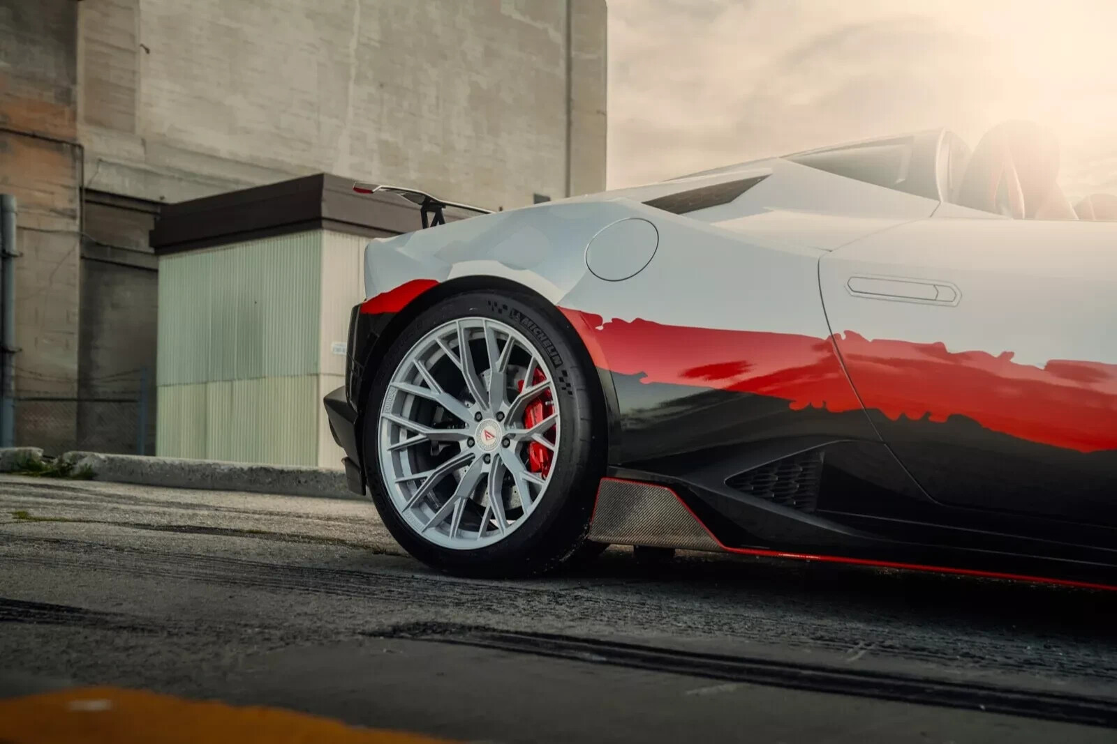 20” Ferrada FR9 Storm Grey Staggered Wheels For Lamborghini Huracan 20X9 20X11