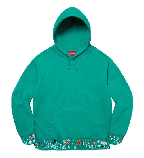 Supreme AOI Icons Hooded Sweatshirt - XXL FW21- Dark Aqua✓Brand