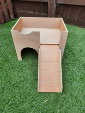  (UPDATED DESIGN) CAGE SIZE  GUINEA PIG CASTLE /SHELTER  right hand ramp 