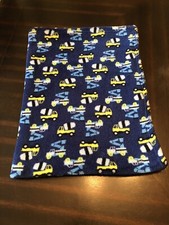Construction Trucks Baby Blanket   Baby Gear   30 X 40   Cement Blue BB2001464