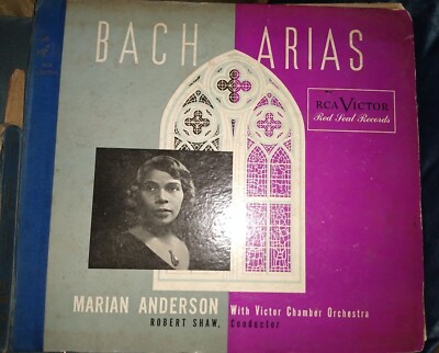 MARIAN ANDERSON 3 78s 2/3 JS BACH Arias + Samson/Delilah RCA VICTOR DM1087 18008