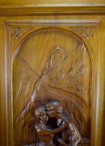 Vintage French Antique Large Hand Carved Wood Cupboard Door - Picture 6 of 10