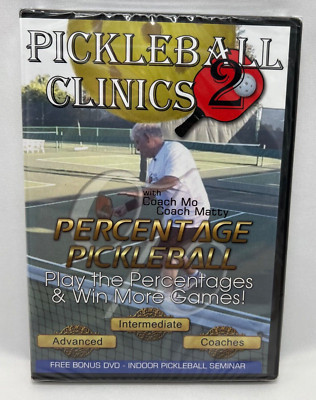Pickleball Clinics 2 Lessons by Coach Mo Percentage Pickleball DVD New/Sealed