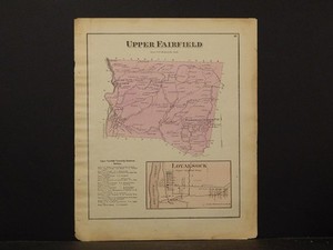 Pennsylvania, Lycoming County Map, 1873 Township of Upper Fairfield !Y2 ...