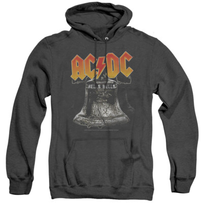 AC/DC Hells Bells Song Black Heather Hoodie