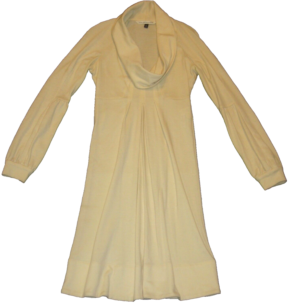 Robe Crayon En Laine Diane Von Furstenberg - Taille 8, Noir, Manches Asymétriques, Occasion TB