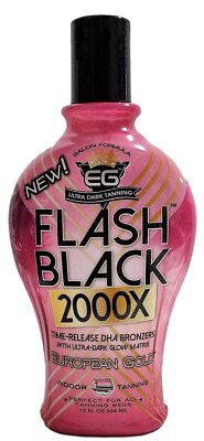 European Gold Flash Black 2000X Indoor Tanning Lotion - 12 fl. oz. (354 ML)