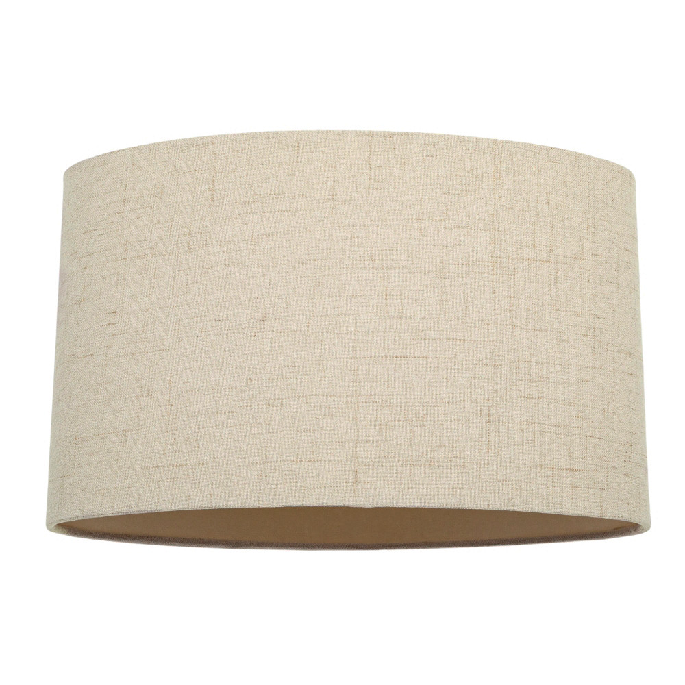 Contemporary and Sleek Taupe Stitched Effect Linen Fabric Oval Lamp Shade by ...