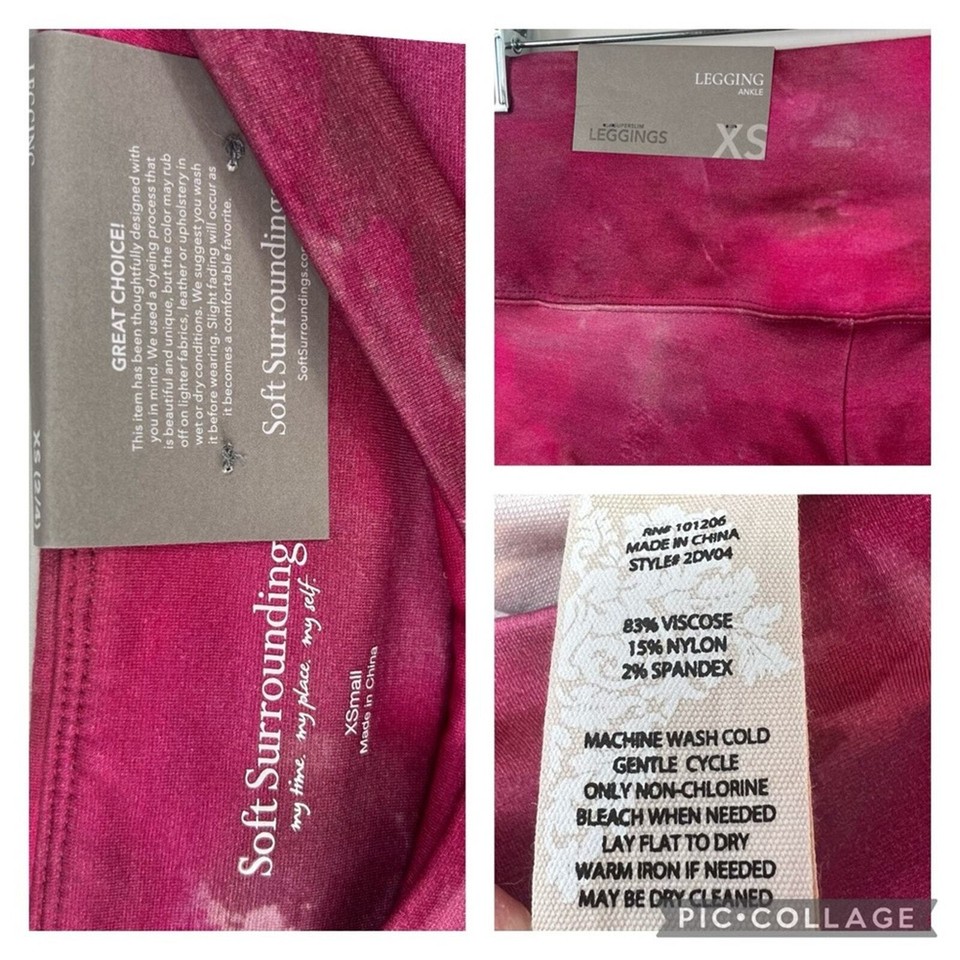 Soft Surroundings New Womens XS Heavenly Florals Ankle Legging Athletic