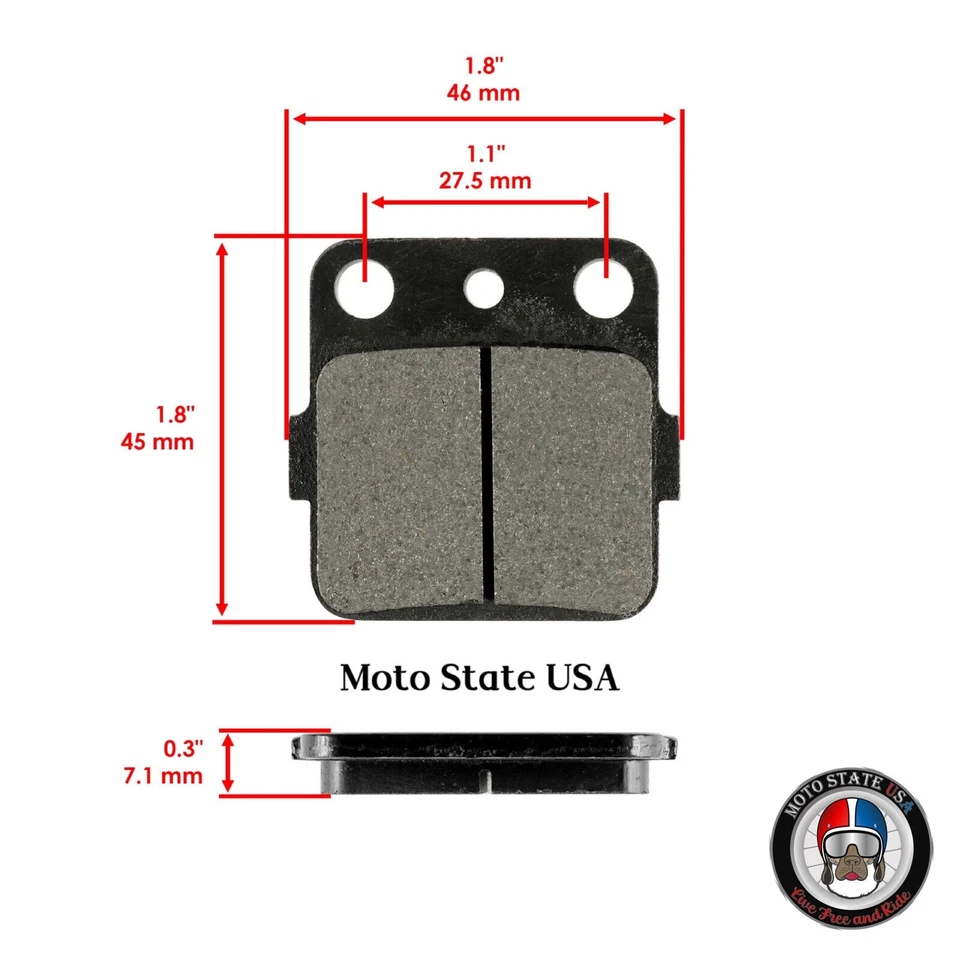 Pastillas de freno delanteras y traseras para Suzuki Quadracer 250 (1987-1992) Foto 2 de 4