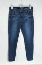 Democracy Ab Solution Jeans Womens sz 6 Blue Denim mediun Wash Mid Rise Skinny